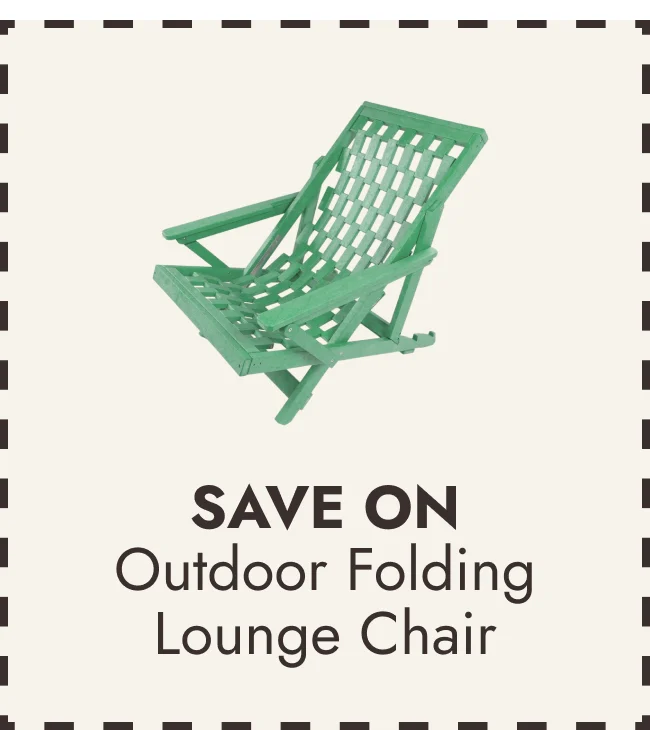 Aspen Outdoor Folding Lounge Chair with Removable Cushion