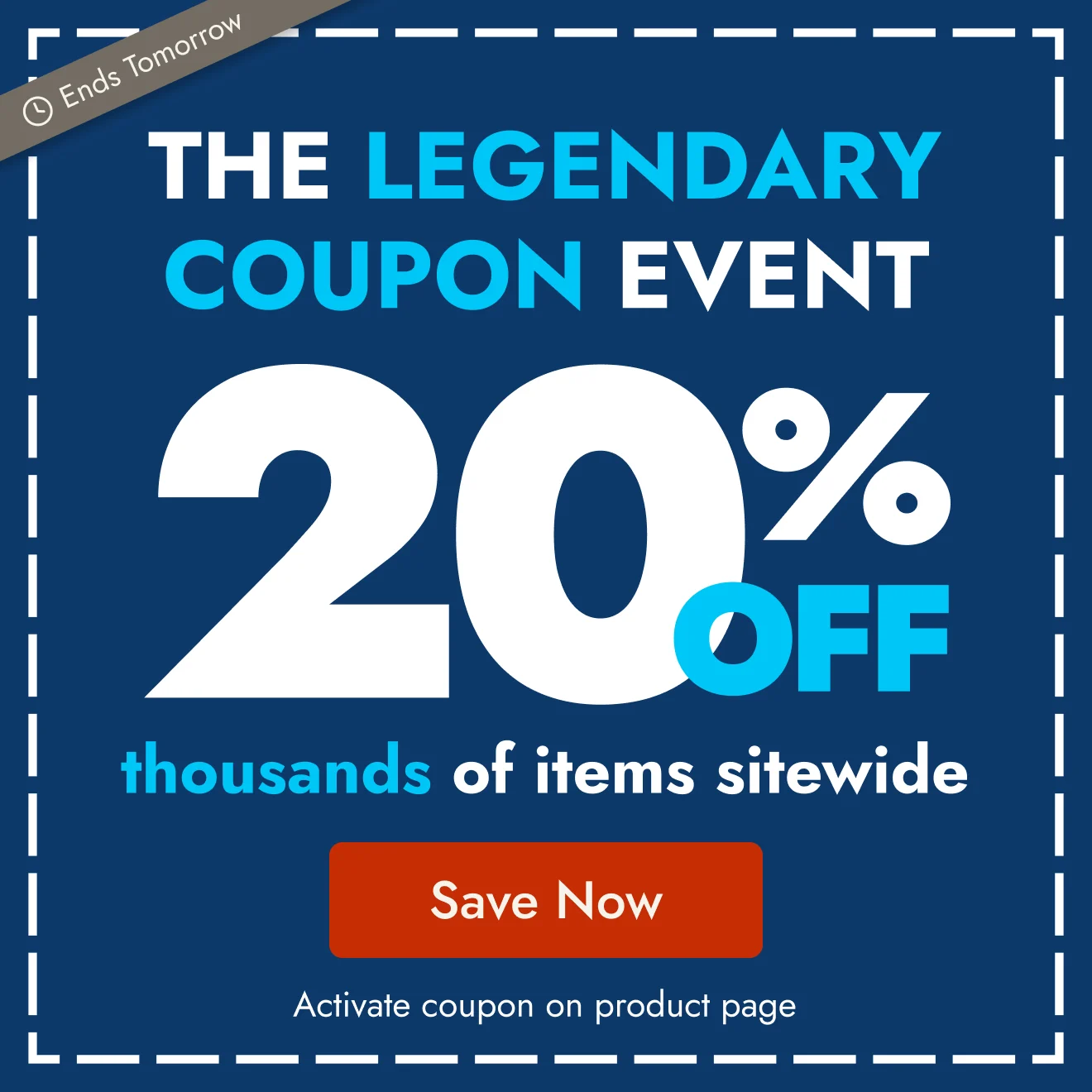 Ends tomorrow: 20% off thousands of items