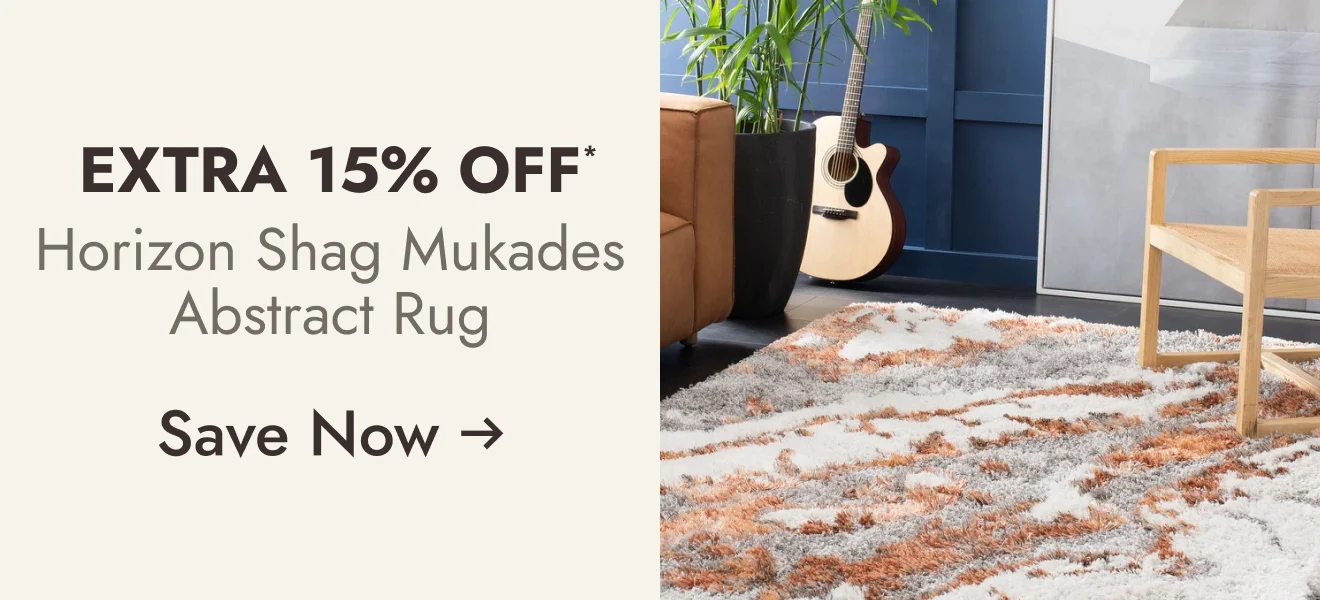 Horizon Shag Mukades Abstract 2.5-inch Thick Rug