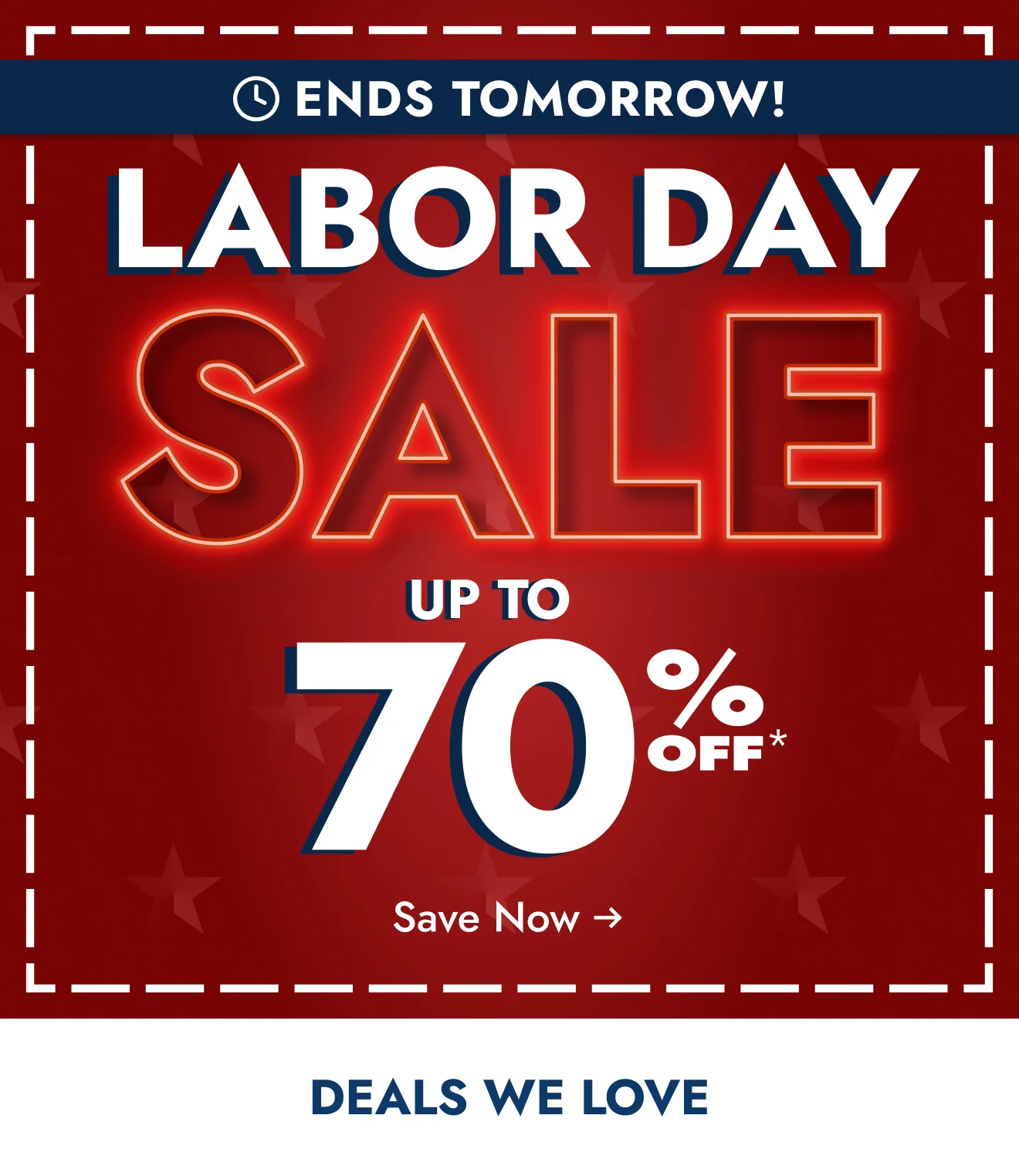 Last Chance Labor Day Deals end tomorrow