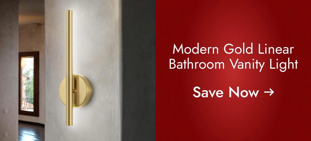 15.7 in. Modern Gold/Black Linear Bathroom Vanity Light Dimmable Integrated LED Wall Light