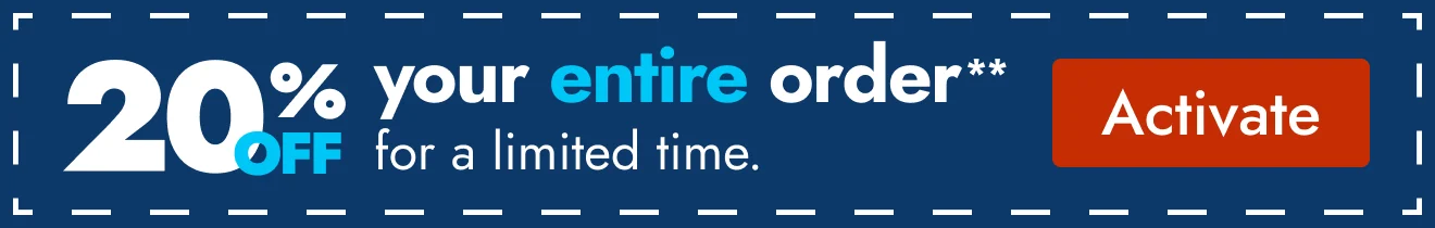 20% off your entire order