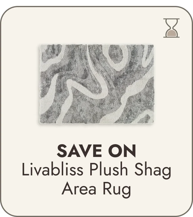 Livabliss Corinne Modern Swirl Plush Shag Area Rug