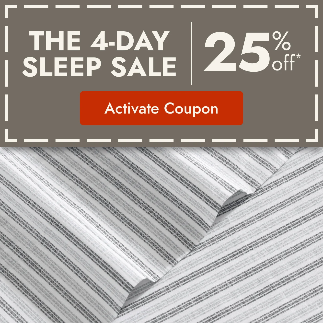 25% off your dream bedroom: 4-Day Sleep Sale