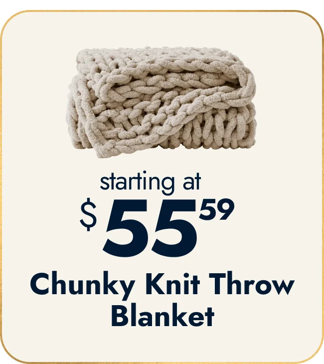 Handmade Chunky Knit Chenille Yarn Throw Blanket 50