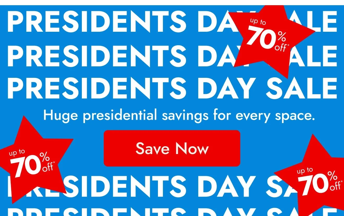 Presidents Day Sale—Up to 70% Off