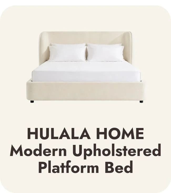 Hulala Home Modern Upholstered Platform Bed