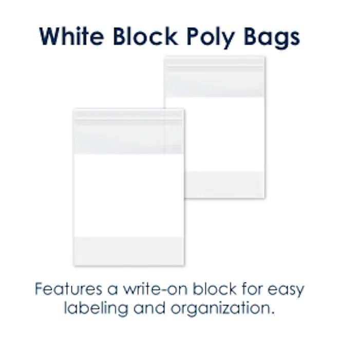 White Block Poly Bags