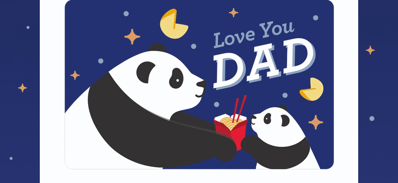 Father's Day Gift Cards Promotion Animation