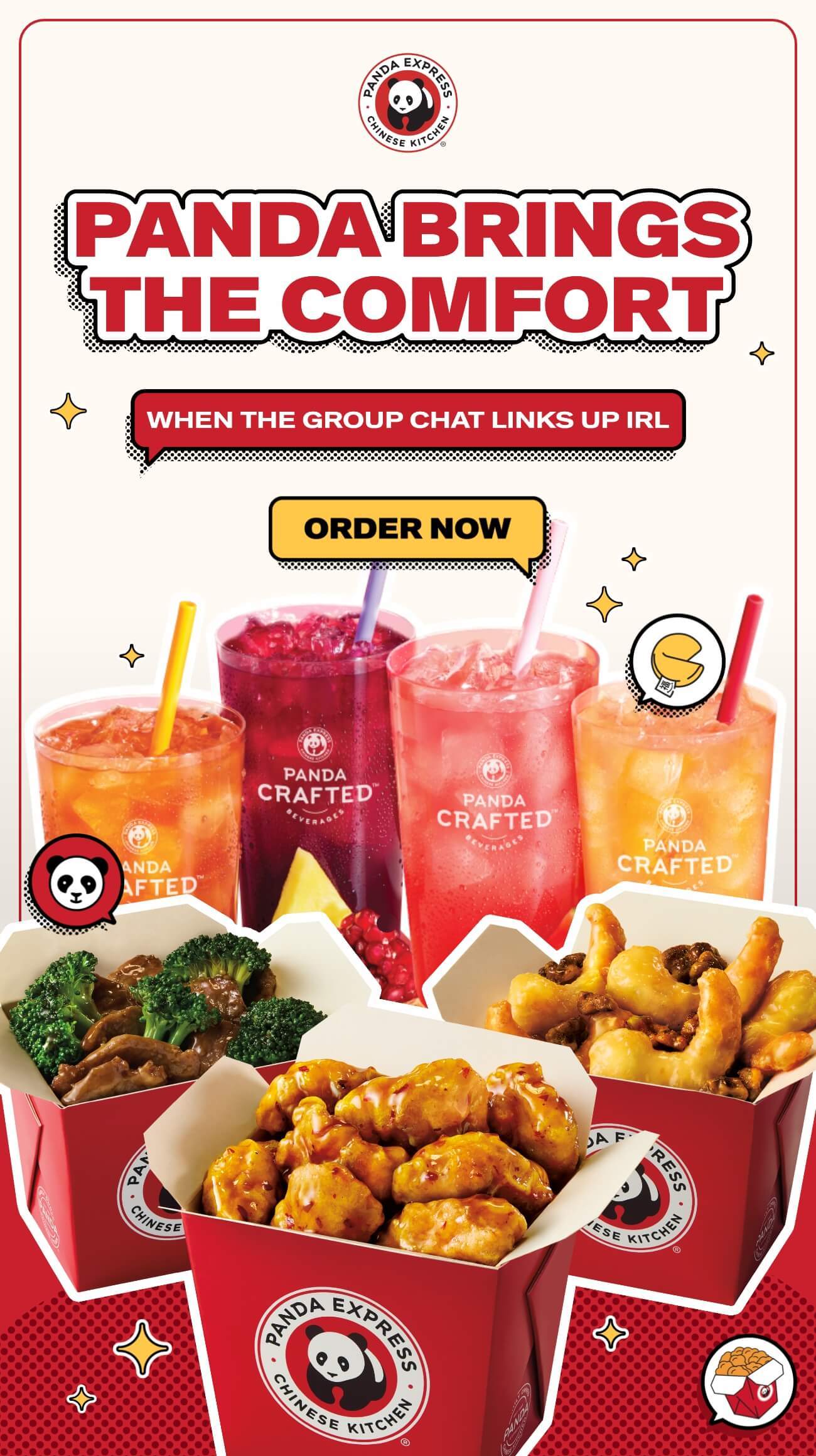 PANDA BRINGS THE COMFORT - WHEN THE GROUP CHAT LINKS UP IRL - ORDER NOW