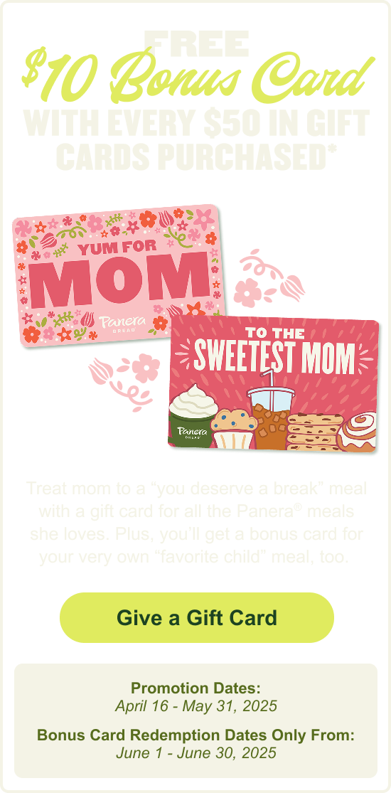 Free $10 Bonus Card with every $50 in Gift Cards purchased*