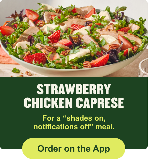 Strawberry chicken caprese salad