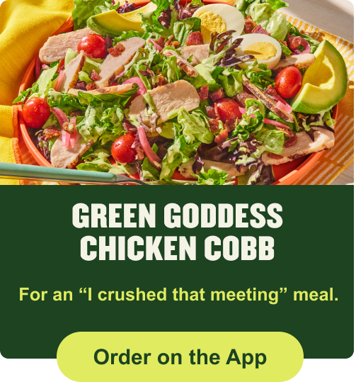 Green goddess chicken cobb salad