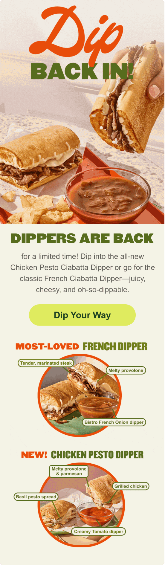 Dip back in! Dippers are back