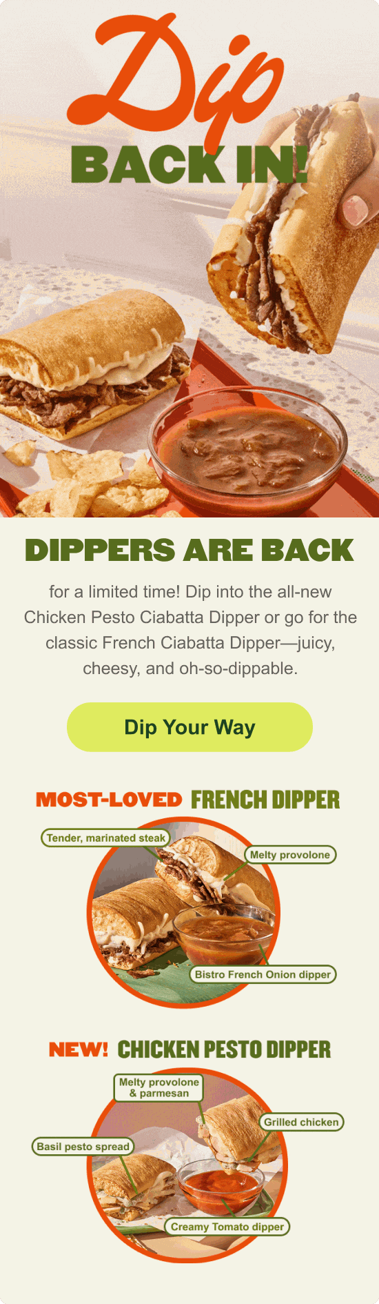 Dip back in!