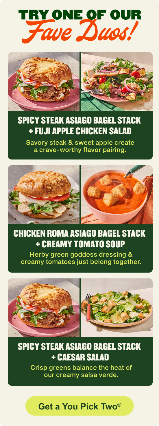 Try one of our fave duos!