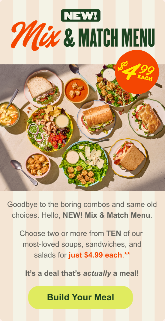 NEW! Mix & Match Menu