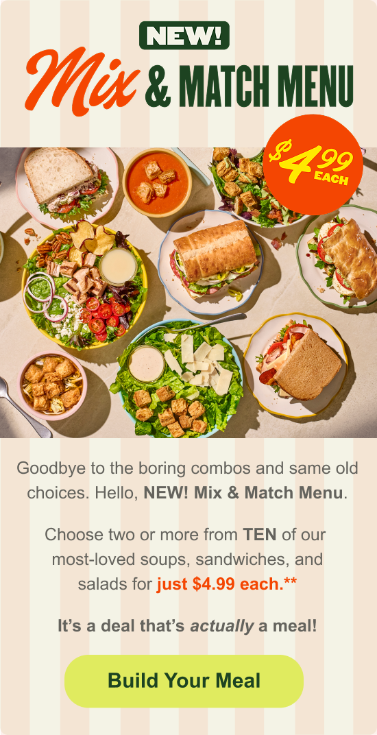 NEW! Mix & Match Menu