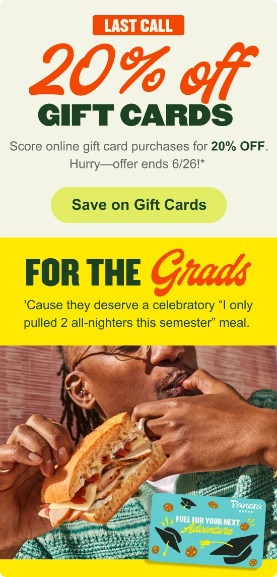 Last Call 20% Off Gift Cards