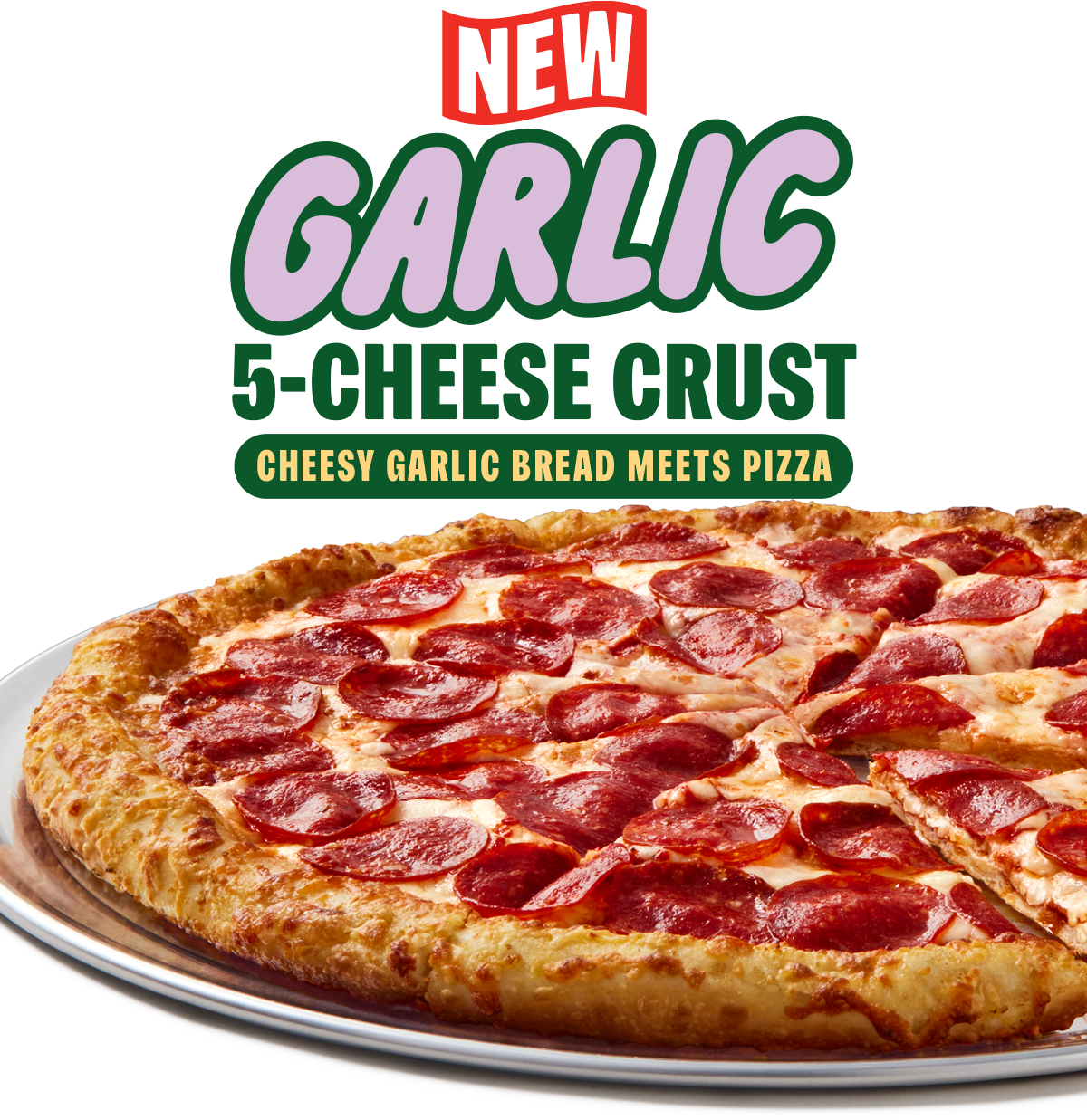 New Garlic 5-Cheese Crust - Cheesy Garlic Bread Meets Pizza