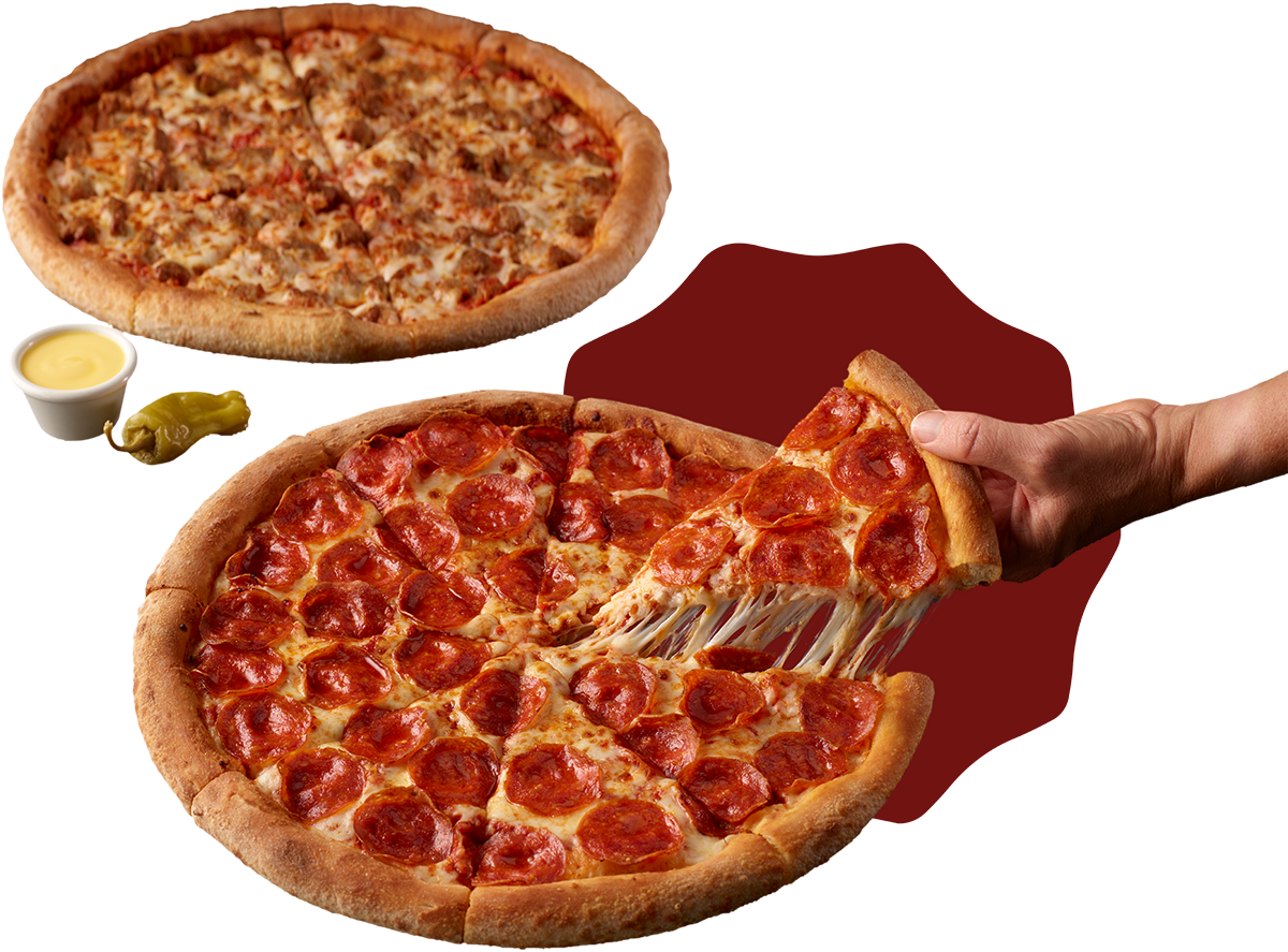 2 Large 1 Topping Pizzas