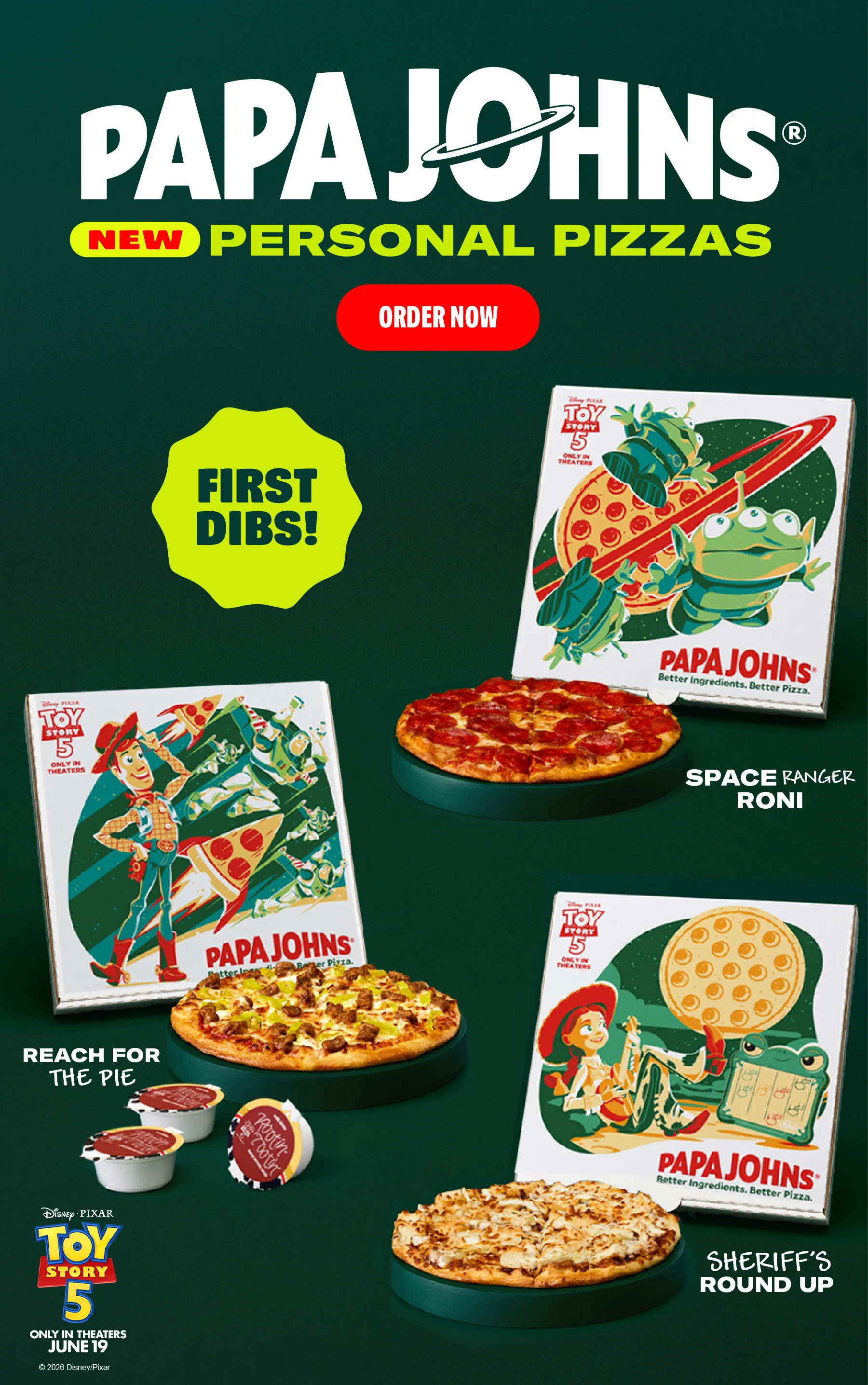 Toy Story 5 Personal Pan Pizzas