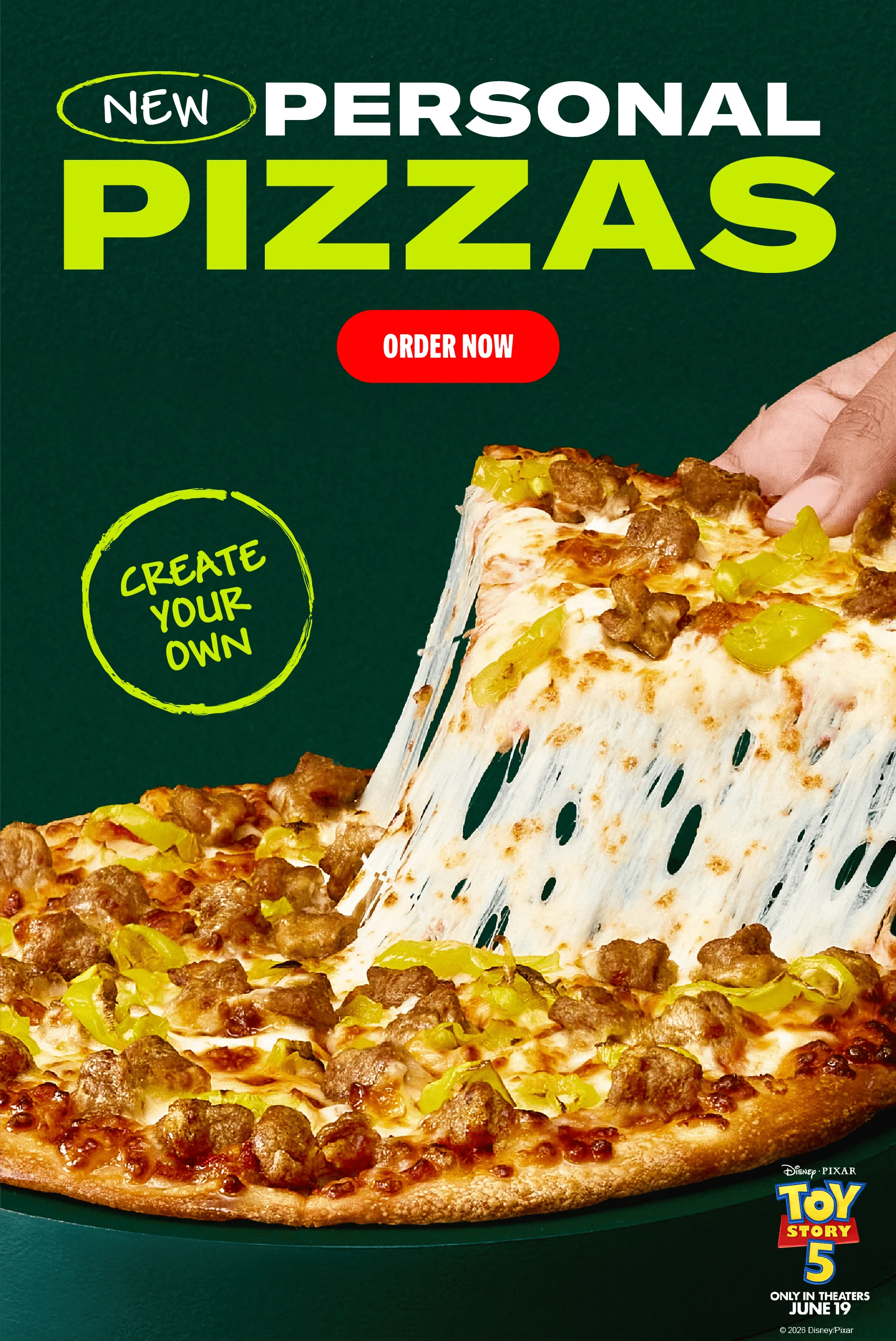 Toy Story 5 Personal Pan Pizzas