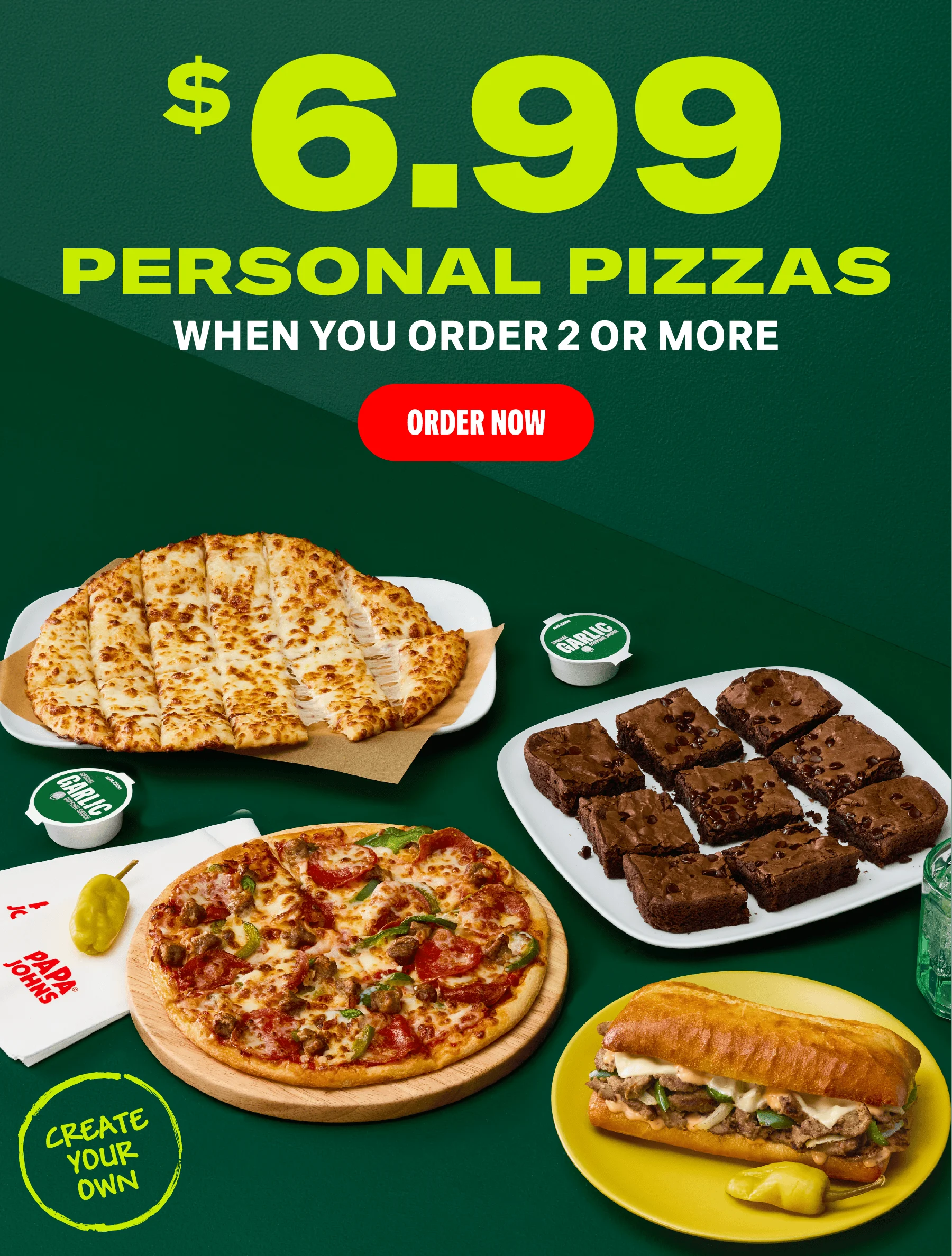 $6.99 Personal Pan Pizzas