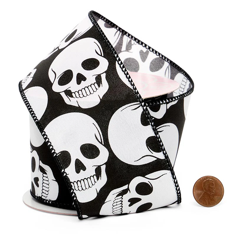 Skulls Wired Ribbon