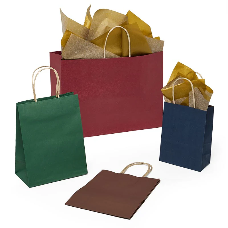 Kraft Tinted Color Shopping Bags