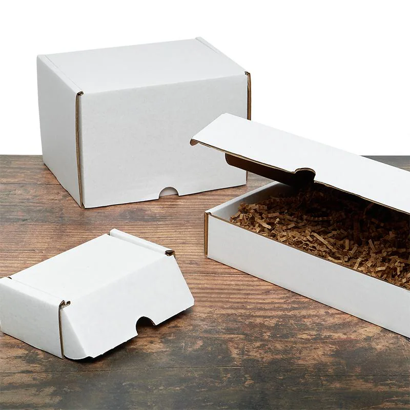 White Tab Lock Mailer Boxes (50 pk)