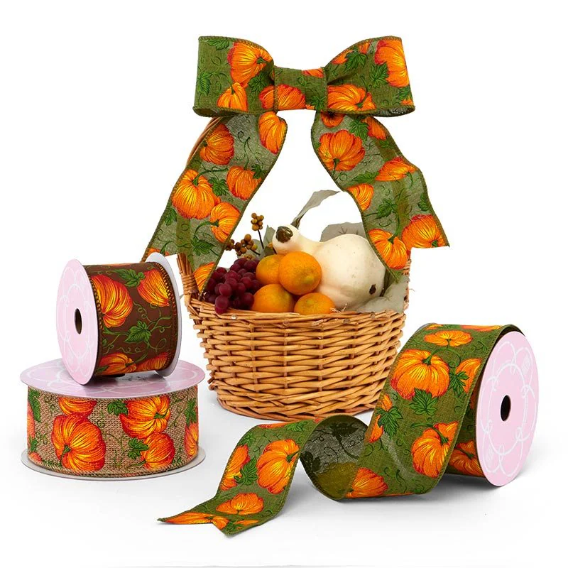 Pumpkin Patch Wired Ribbon