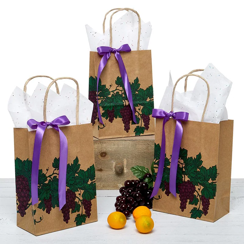 Grape Print<br>Shopping Bags