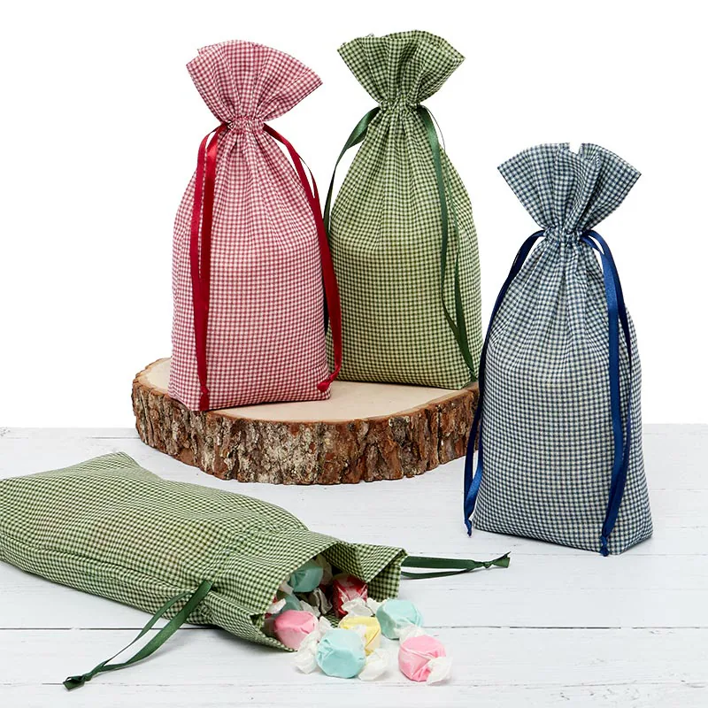 Gingham<br>Cotton Bags