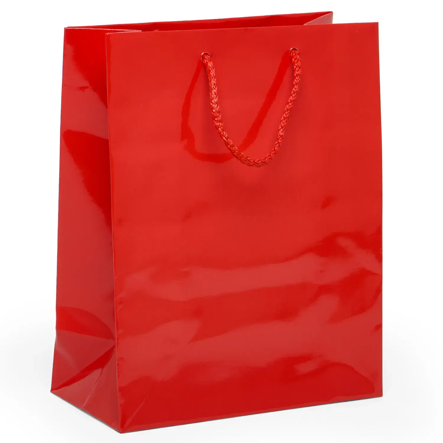 Glossy Red<br>Paper Euro Tote