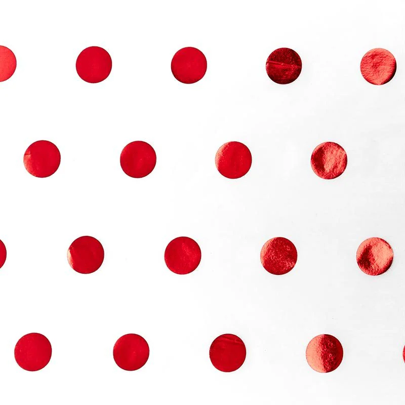 Metallic Red Dotted