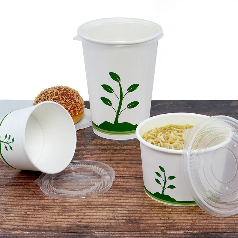 White Soup Containers and Lids