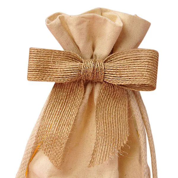 7/8" Pre-Tied Natural Jute Bow