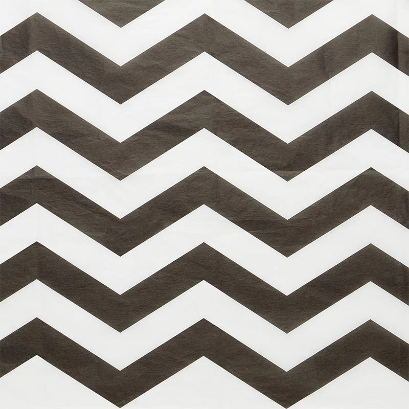 20 x 30 Black and White Chevron Tissue