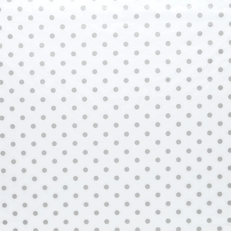 20 x 30 Silver Dot on White Tissue