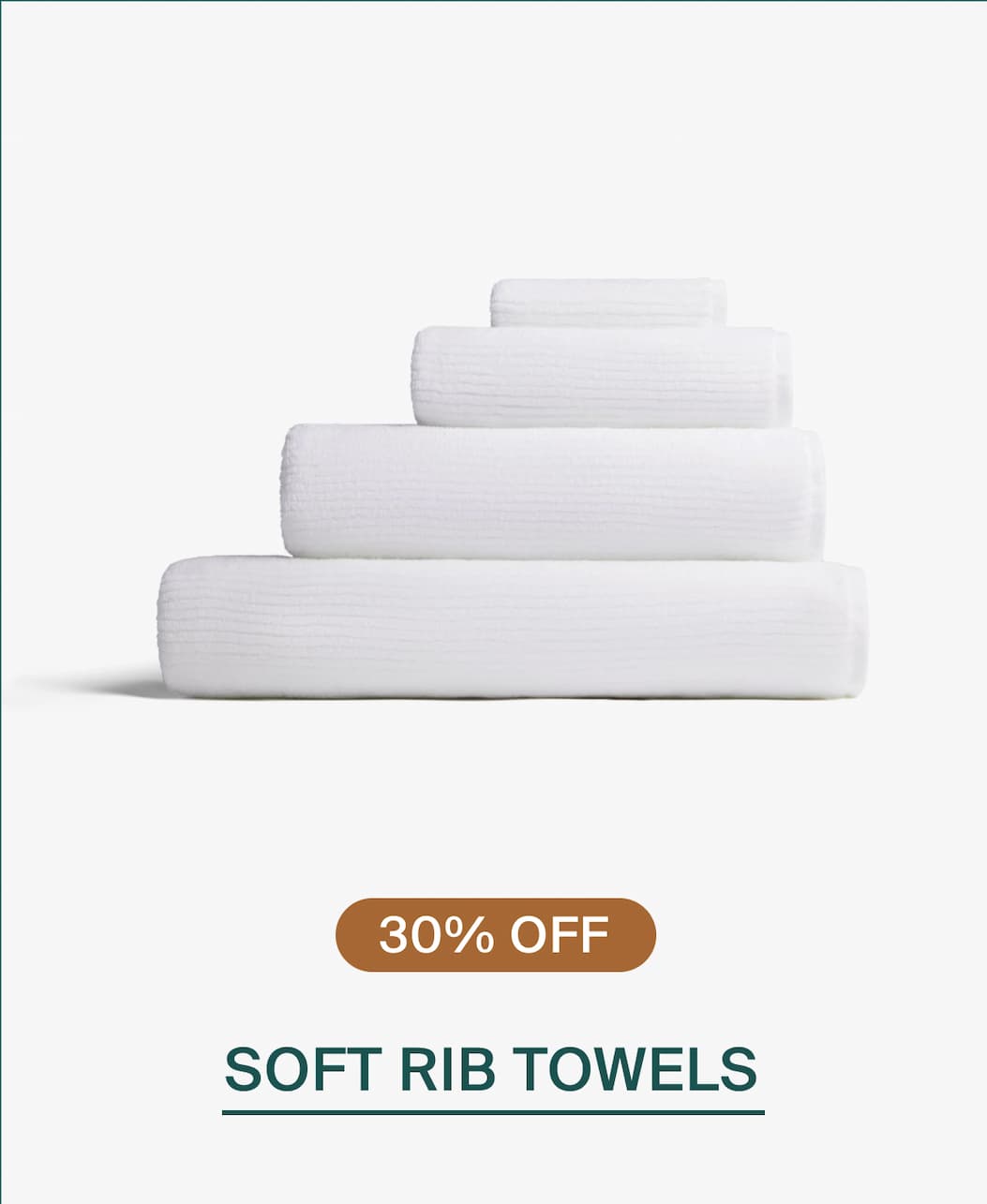 Soft rib towels