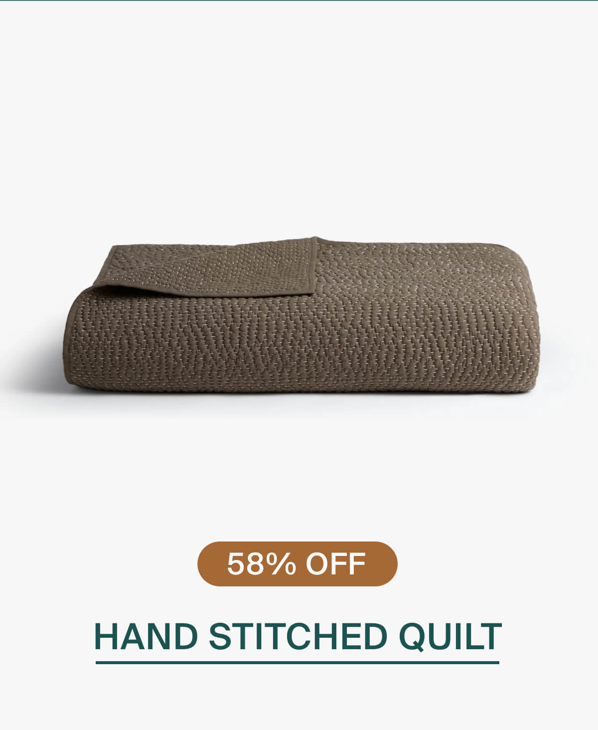 Hand stitched cotton quilt