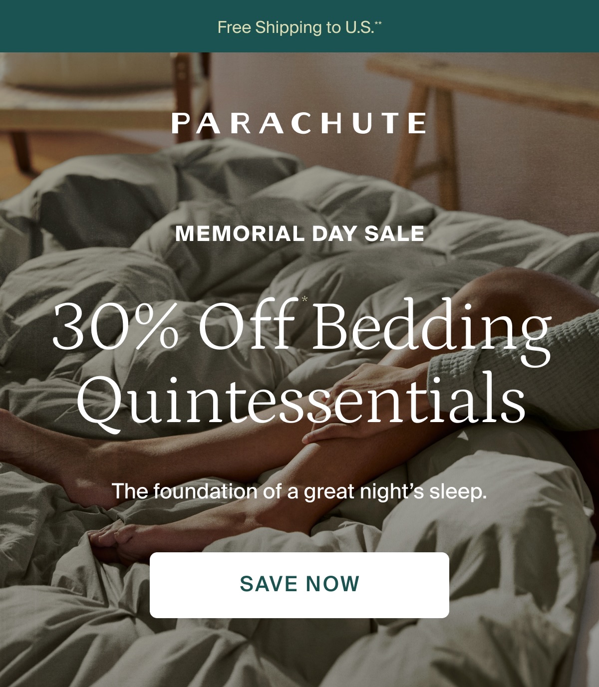 30% Off bedding quintessentials. Save now.