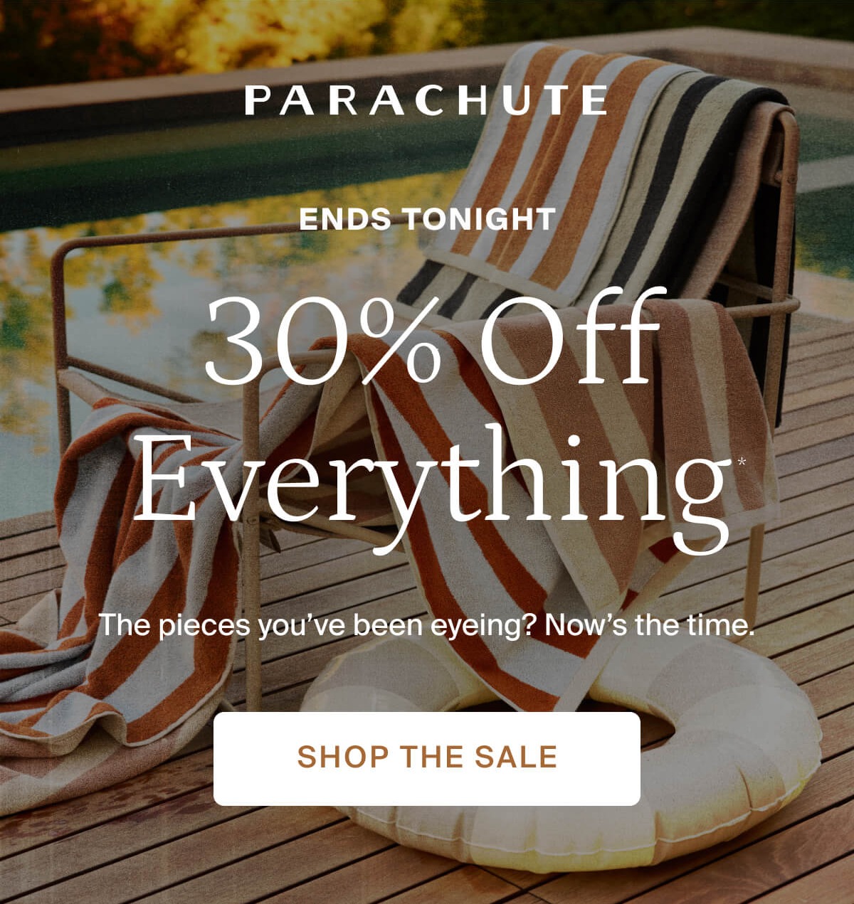 36 hours left. 30% off everything. Shop the sale. 