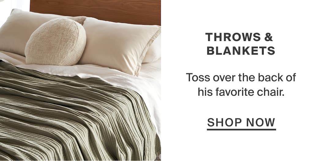 Shop throws and blankets. 