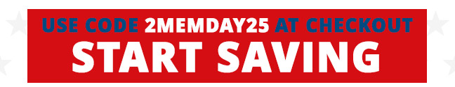 Use code 2MEMDAY25 at checkout. START SAVING