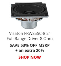 Visaton FRWS5SC-8 2-inch Full-Range Driver 8 Ohm SAVE 53% OFF MSRP + an extra 20%. SHOP NOW