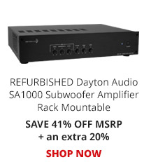 REFURBISHED Dayton Audio SA1000 Subwoofer Amplifier Rack Mountable  SAVE 41% OFF MSRP + an extra 20%. SHOP NOW