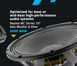 Designed for high quality mid-frequency reproduction—Beyma MC Series 10-inch Neo Woofer 8 Ohm. SHOP NOW