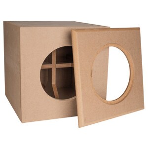 Image of Knock-Down MDF 1.5 ft³ Subwoofer Cabinet for 10in Subwoofers